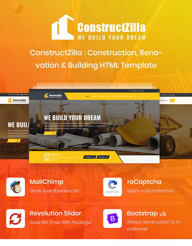 ConstructZilla : Construction, Renovation & Building Bootstrap 5 Template With RTL Ready - 5